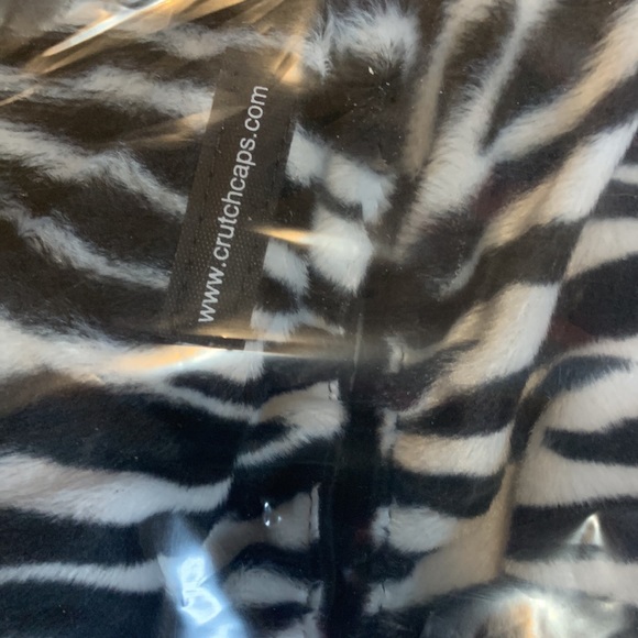 CRUTCH CAPS PADDED COVERS - BLACK LEOPARD - Picture 2 of 6